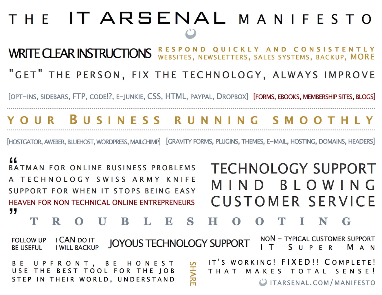 The IT Arsenal Manifesto