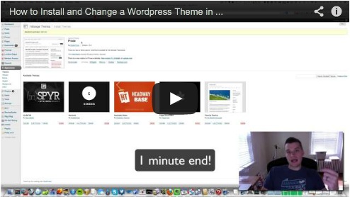 Demonstration: Installing and changing a WordPress Theme in 1 Minute [VIDEO]